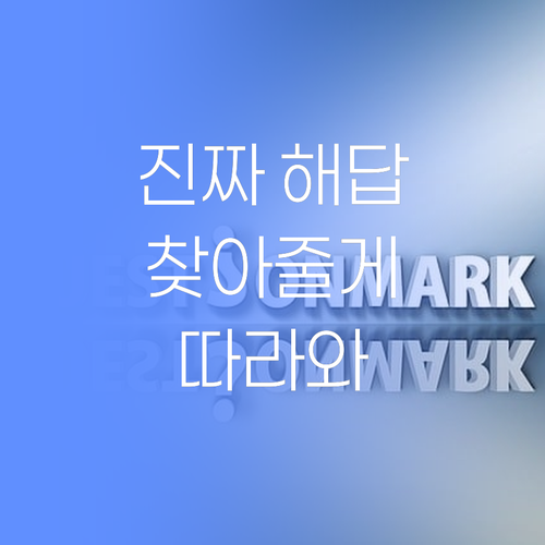 진짜 해답을 찾아줄게! 퍼스널멘토 믿고 따라와..